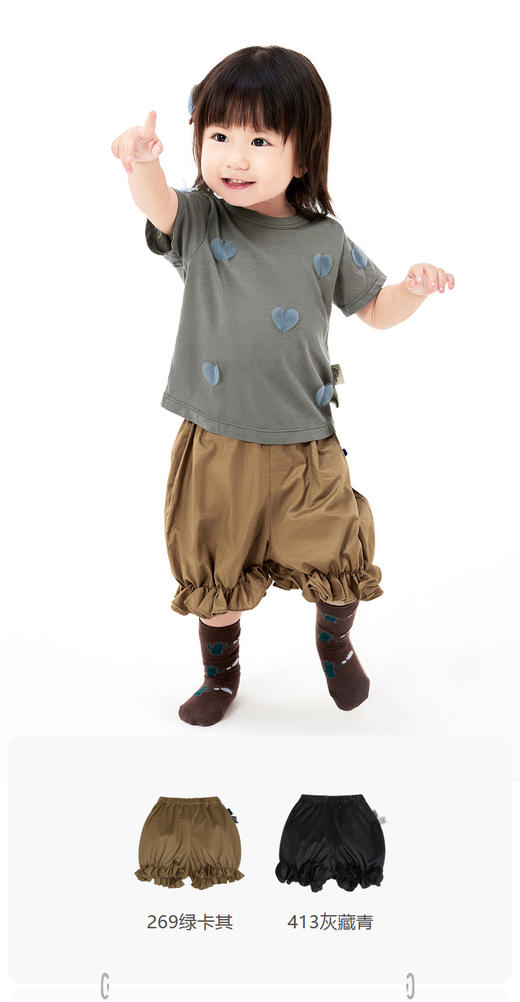 jnby  23年夏款 全棉木耳边短裤 YN6E11490 商品图0