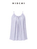 HIDEMI度假系列褶皱肌理感微灯笼式吊带套装 奶油白/奶油紫 背心/半裙 商品缩略图1