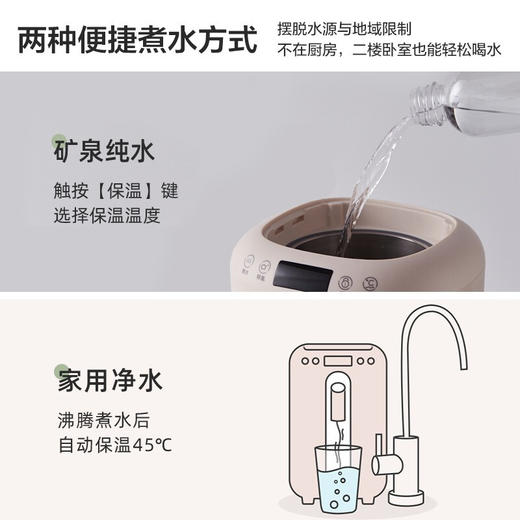 小熊（Bear） 电热水瓶热水壶烧水壶家用3L饮水机304不锈钢多段控温 ZDH-H30B1 3L大容量 商品图5