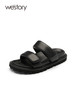 westory夏季新款羊皮平底休闲百搭一脚蹬舒适外穿凉拖61441 商品缩略图6