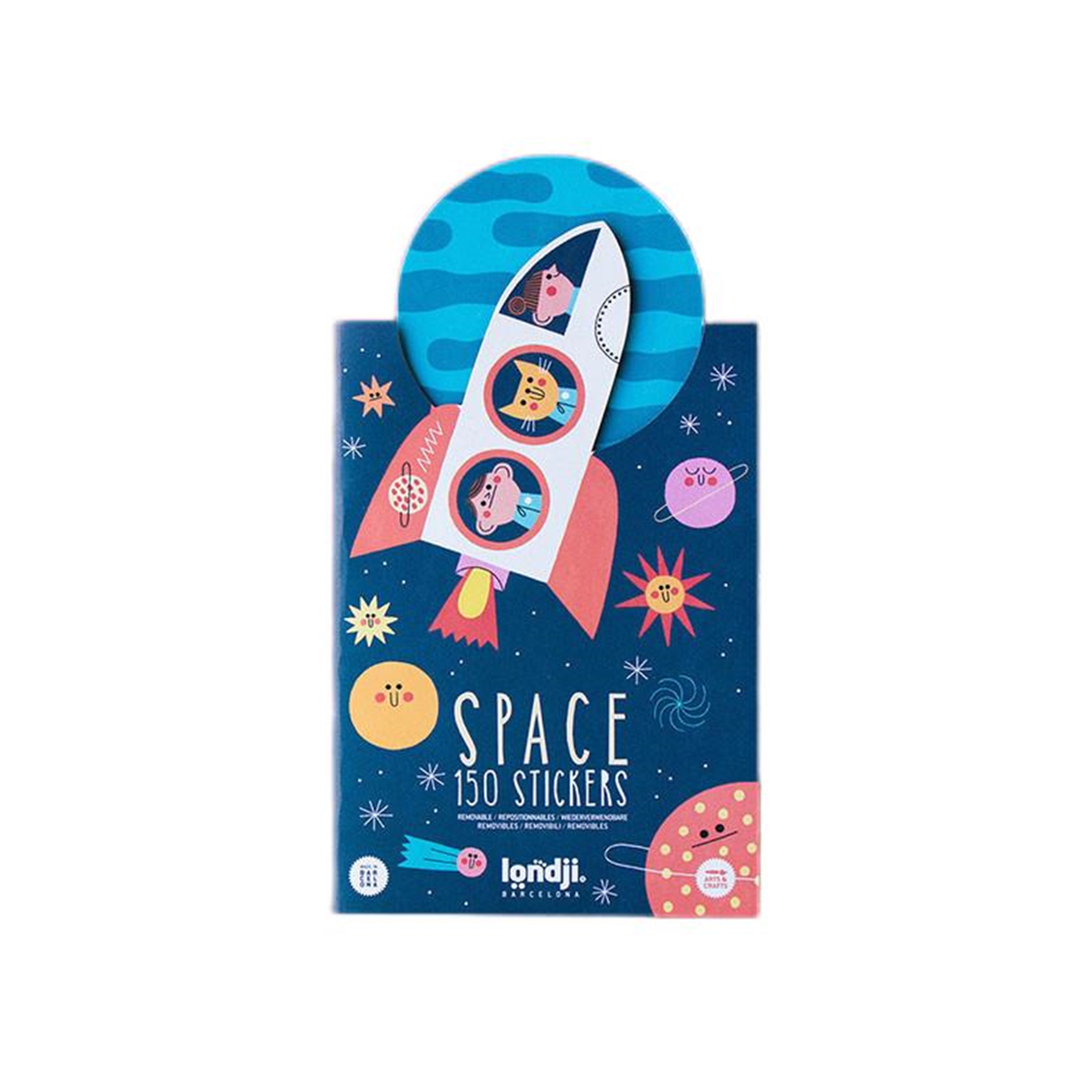 londji 太空主题 贴纸 创意手工 适合年龄3岁+ 西班牙玩具 AC005U