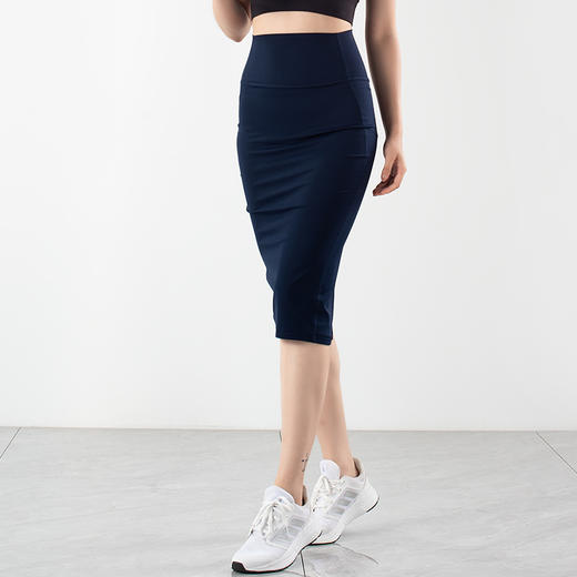 跃牌【倚窗听雨系列】女瑜伽包臀裙高腰提臀开叉半身裙裸感显瘦运动包臀裤YJQ-02 商品图3