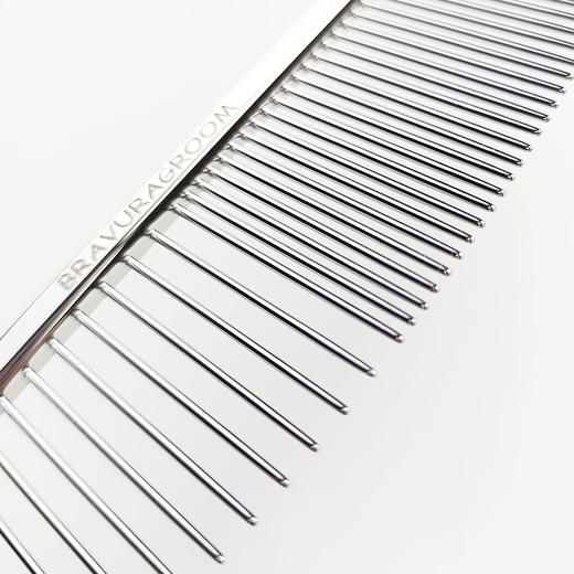 宠物月牙梳#35-全钢GS15530B 宠物排梳 意大利BRAVURAGROOM[骡马] 商品图1