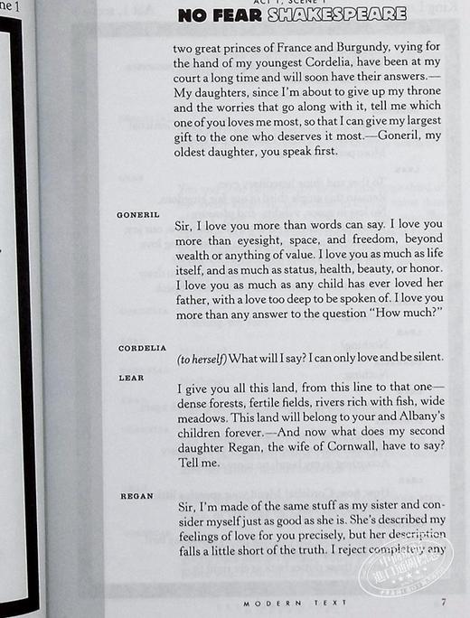 【中商原版】李尔王 无惧莎士比亚 英文原版 King Lear No Fear Shakespeare William Shakespeare 商品图5