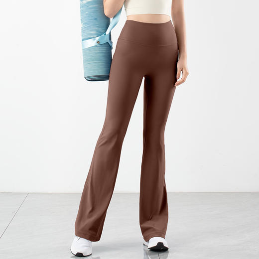 跃牌【倚窗听雨系列】莱卡高腰提臀微喇瑜伽喇叭裤CK030 商品图4