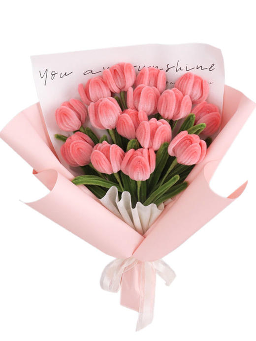 扭扭棒花束郁金香手工DIY自制花材料包编织自己做捧花送女友礼物 商品图4