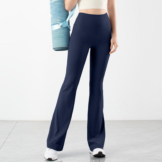 跃牌【倚窗听雨系列】莱卡高腰提臀微喇瑜伽喇叭裤CK030 商品图3