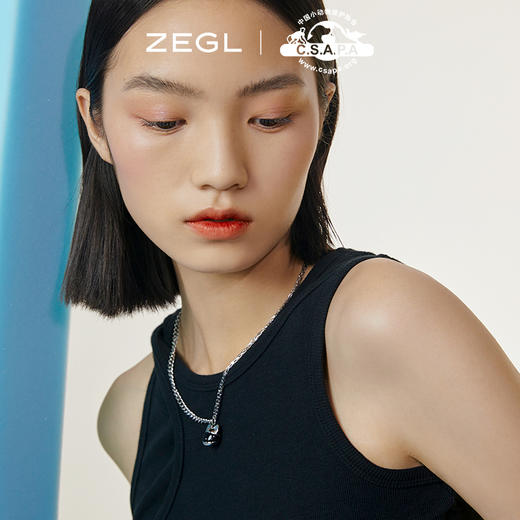 ZEGL×中国小动物保护协会喵星人项链女潮嘻哈小众设计玛瑙锁骨链 商品图3