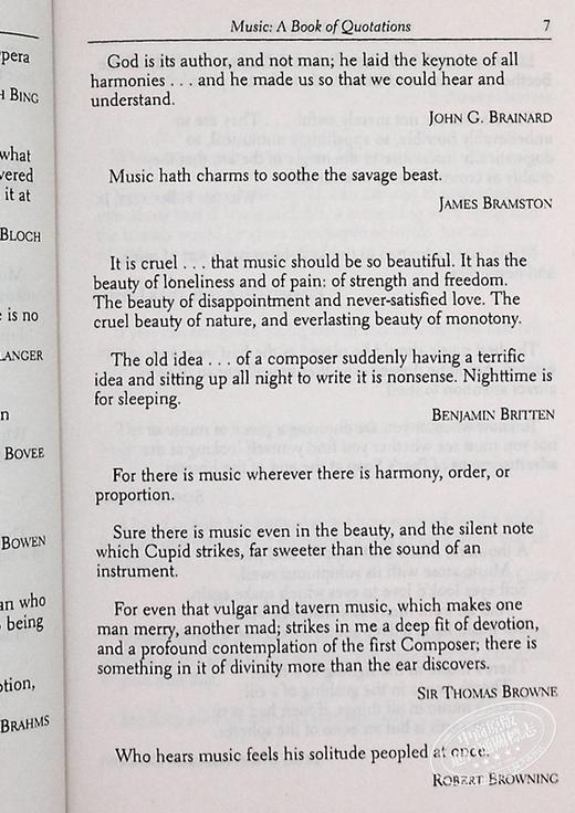 【中商原版】Dover Thrift Editions Music A Book of Quotations 英文原版 音乐 语录集 Herb Galewitz 商品图6