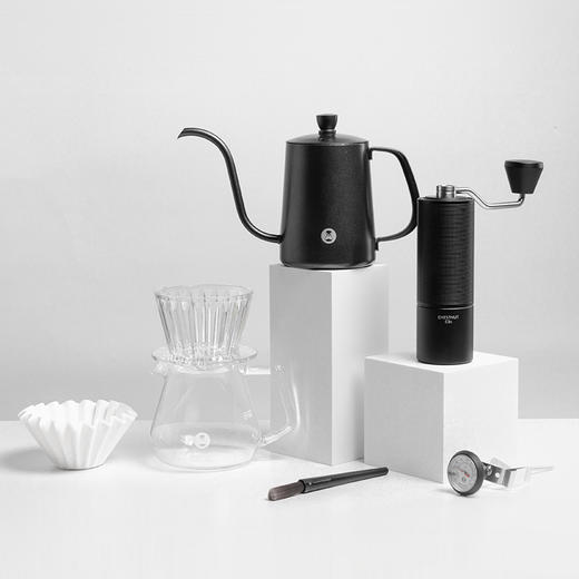 泰摩栗子C3S手冲咖啡壶礼盒 手摇磨豆机 B75滤杯分享壶鱼三手冲壶 商品图5