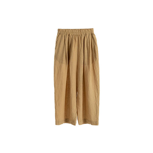 绽放410朵【甜茶系列·蜂蜜】亚麻宽松阔腿九分萝卜裤 商品图3