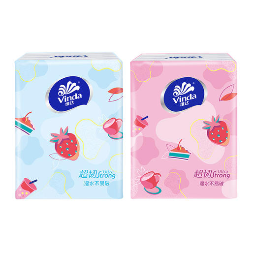 【官方包邮】维达超韧(莓莓版)韧性升级超迷你便携手帕纸4层5片72包装(印花) 商品图6