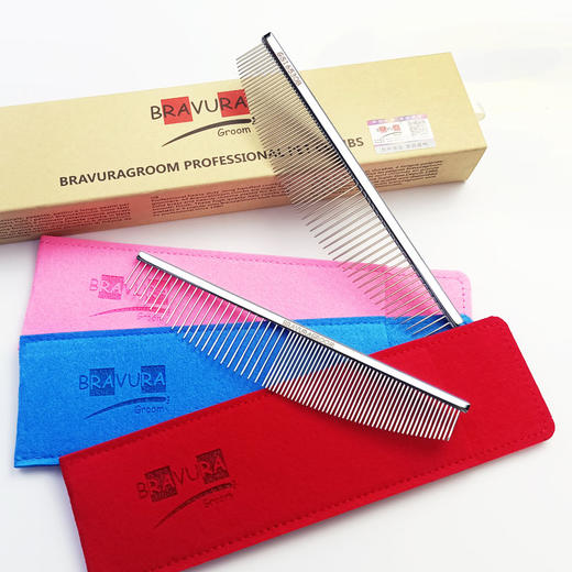宠物月牙梳#35-全钢GS15530B 宠物排梳 意大利BRAVURAGROOM[骡马] 商品图5