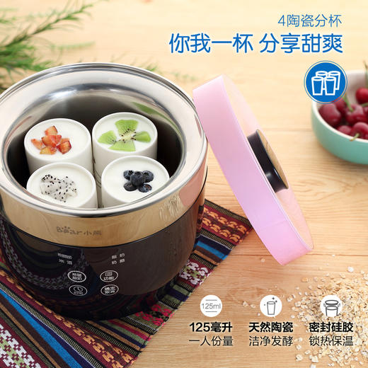 小熊（Bear） 酸奶机 全自动米酒机奶酪机自制希腊酸奶机 家用酸奶机 1升2+4内胆 SNJ-C10T1 商品图3