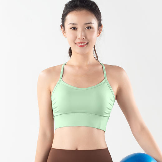 跃牌【倚窗听雨系列】褶皱聚拢防震高强度瑜伽背心Wx28-23 商品图8