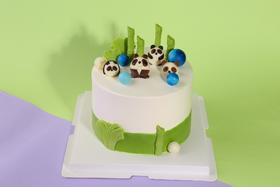 儿童生日蛋糕熊猫江湖6寸加高