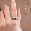 五帝钱珐琅彩戒指男女ins潮复古民族风轻奢可调节指环 商品缩略图1
