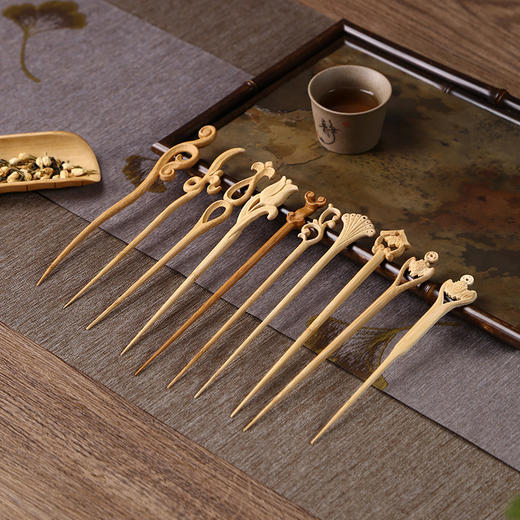 青竹茶针 簪子 竹雕普洱茶撬茶针茶刀茶锥茶拨发簪细 茶道六君子配件 商品图0