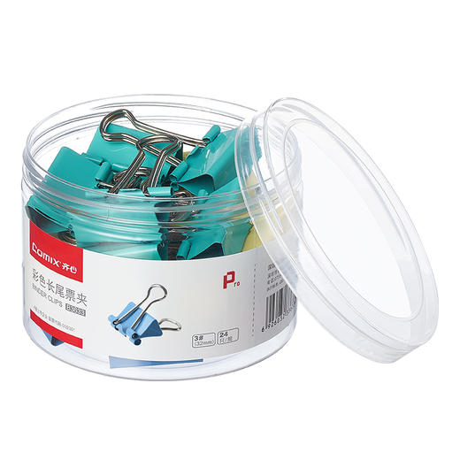 齐心长尾票夹B3633-32mm彩色（筒）  C＃ 商品图1