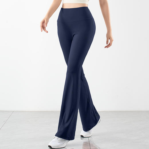 跃牌【倚窗听雨系列】莱卡高腰提臀微喇瑜伽喇叭裤CK030 商品图7