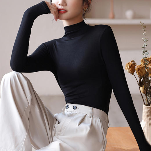 裁缝学苑AQ03半高领莫代尔女装新款2022打底衫服装纸样打版裁剪图 商品图3