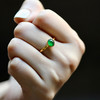 高冰种阳绿翡翠蛋面戒指18k黄金镶嵌 商品缩略图9