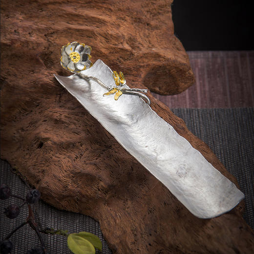 锡器香插 锡制香炉线香盘香托 莲花香座 商品图2