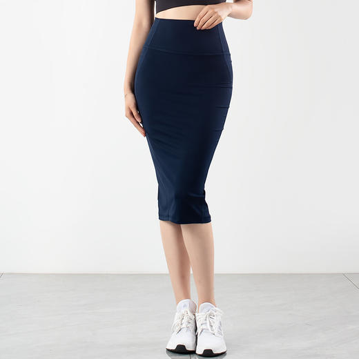 跃牌【倚窗听雨系列】女瑜伽包臀裙高腰提臀开叉半身裙裸感显瘦运动包臀裤YJQ-02 商品图2