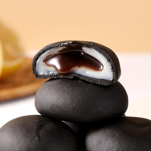 【营养好吃会流心！网红爆款五黑巧克力流心福团】五种黑营养口感软糯QQ弹弹麻薯夹层 爆浆雪媚娘不单独添加蔗糖饱腹早餐糕点小零食健康好吃 商品图3