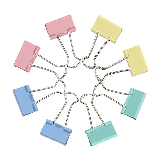 齐心彩色长尾票夹B4051套装(4、5、6#） 商品图3