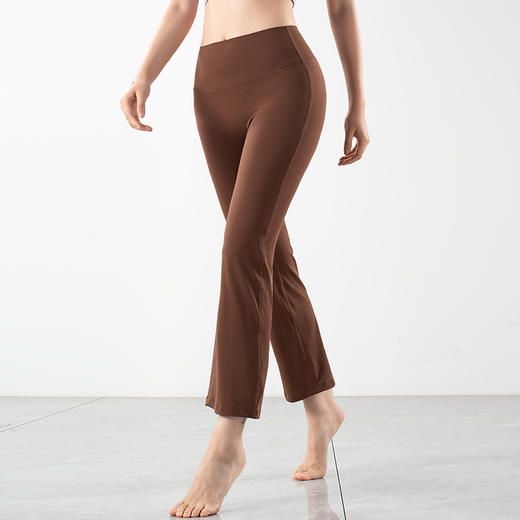 跃牌【倚窗听雨系列】直筒高腰提臀裸感瑜伽九分裤CK027 商品图3