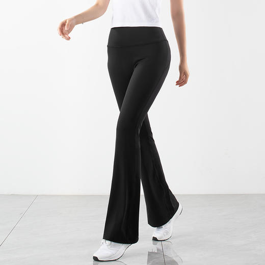 跃牌【倚窗听雨系列】莱卡高腰提臀微喇瑜伽喇叭裤CK030 商品图10