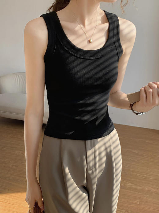 【夏日百搭吊带】遮副乳修身无袖上衣夏，柔软亲肤 不显臃肿 抗皱性强  商品图2