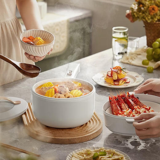 小熊（Bear）电煮锅电热锅蒸煮一体多功能锅宿舍小电锅 DRG-E15F2 商品图7