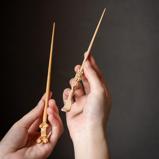 青竹茶针 簪子 竹雕普洱茶撬茶针茶刀茶锥茶拨发簪细 茶道六君子配件 商品图4