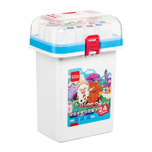 齐心双头水性马克笔ZYMK06-24  24色 商品图0