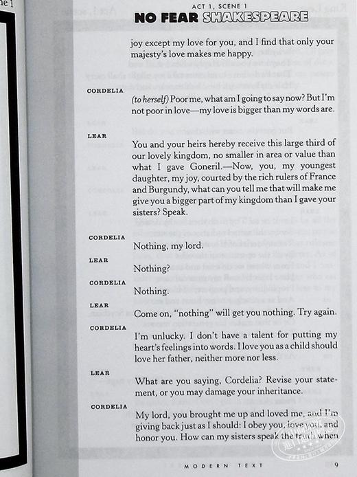 【中商原版】李尔王 无惧莎士比亚 英文原版 King Lear No Fear Shakespeare William Shakespeare 商品图6