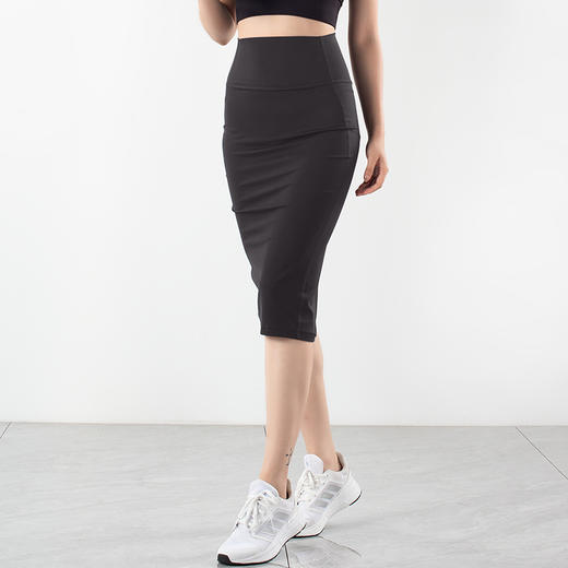 跃牌【倚窗听雨系列】女瑜伽包臀裙高腰提臀开叉半身裙裸感显瘦运动包臀裤YJQ-02 商品图6