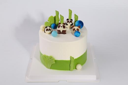 儿童生日蛋糕熊猫江湖6寸加高 商品图1