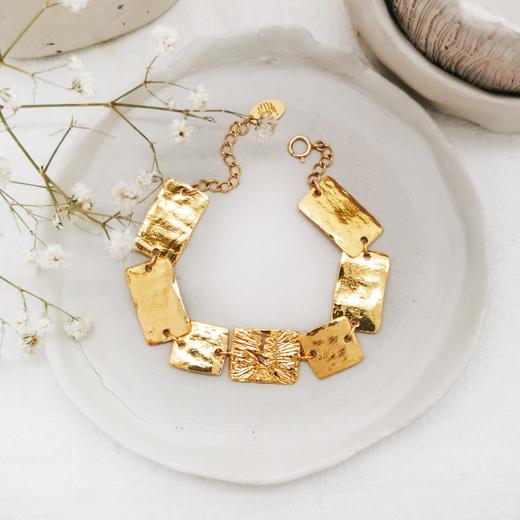 订购8周｜Elise Tsikis-Masias-金色 方片 手链［美国设计师］ 商品图1
