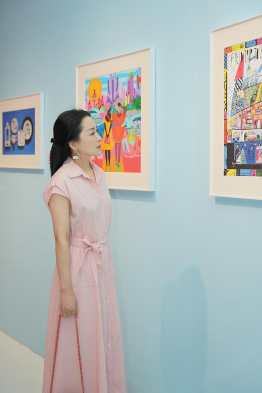 【长绒棉】Laurel劳芮 时尚前卫盖袖粉连衣裙LWL342Y05400 商品图1