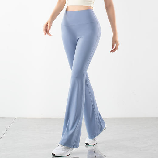 跃牌【倚窗听雨系列】莱卡高腰提臀微喇瑜伽喇叭裤CK030 商品图9