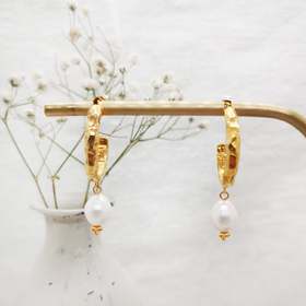 订购8周｜Elise Tsikis-Amani-金色 珍珠 耳环［美国设计师］