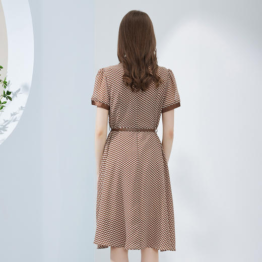 NF8L1斯尔丽瑟俪2023夏新款装饰拼接领子斗篷设计OL气质连衣裙 商品图1