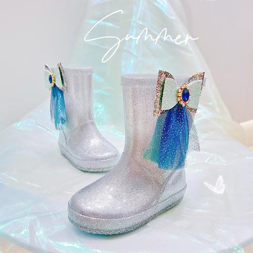 2023春夏新款儿童雨鞋小童雨鞋男童女童中筒雨靴防水一件代发海边 商品图0