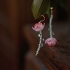 疏雨小荷丨软语文艺古典不对称荷花S925纯银耳针耳坠古风礼物春夏 商品缩略图0