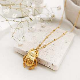 订购8周｜Elise Tsikis-Klerios-甲虫 金色 项链［美国设计师］