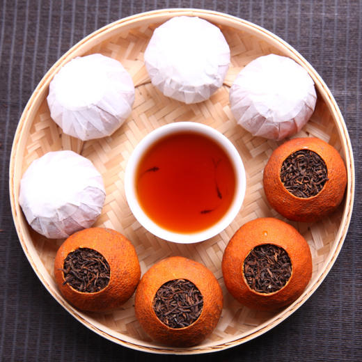 【柑普茶】秋季养生茶 吉顺号新会天马大红柑普洱熟茶 一品柑普茶约 250克/罐 商品图0