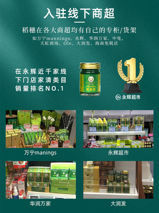 稻穗青草膏泰国进口正品止痒消包舒缓药膏宝宝儿童蚊虫叮咬清凉油 商品图1