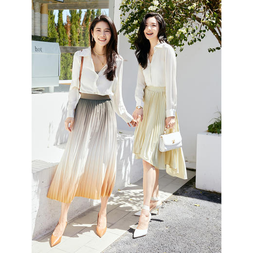 秒杀69元！杏色薄款开衫衬衣 商品图3